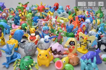 

Wholesale 50pcs/set 4-6cm PVC Mini Action Figures Toys Recalled toys Dignity Christmas Gifts Pikachu Free Shipping