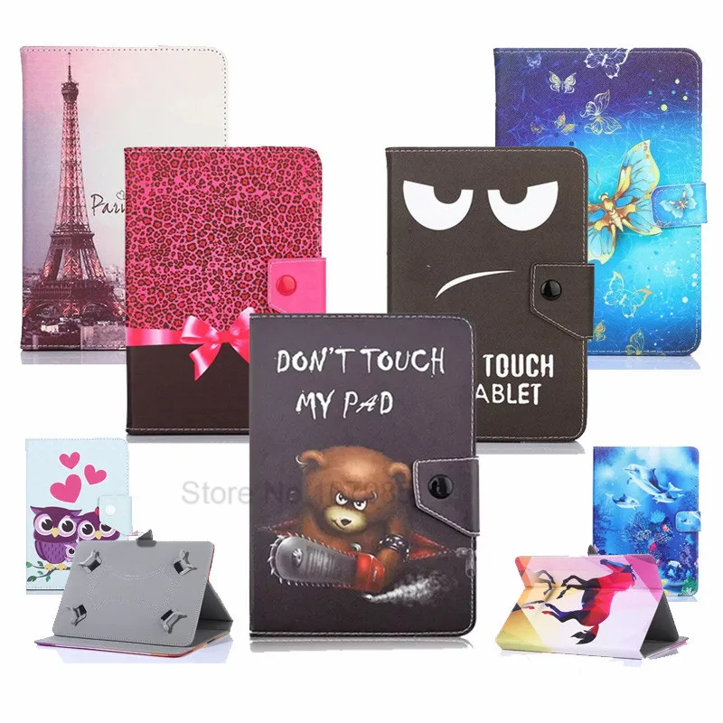2in1 Printed Case Cover For Philips E Line 3G TLE722G 7 inch Tablet Universal PU 7&quot Leather Stand (No camera hole)+ Gift | Компьютеры
