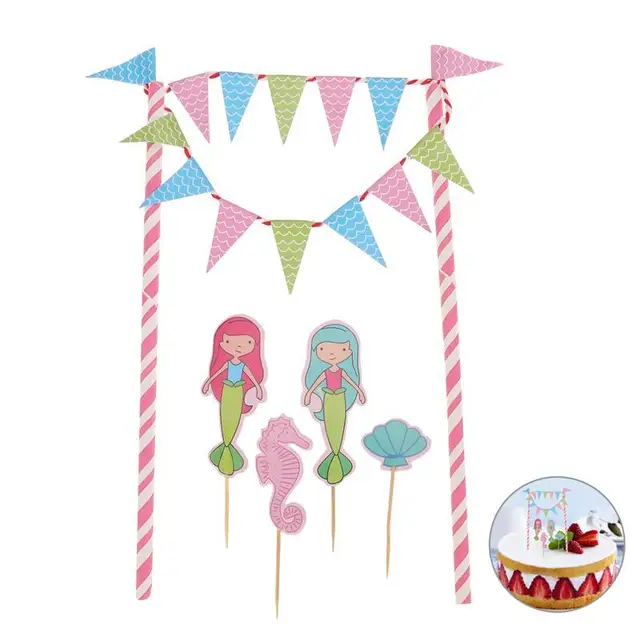 Crown Princess Castle Cake Bunting Toppers Kits Triangle