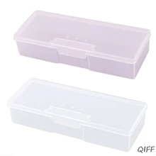 Новые прозрачные пустые ногтей ящик для хранения, маникюр инструменты Органайзер Чехол держатель