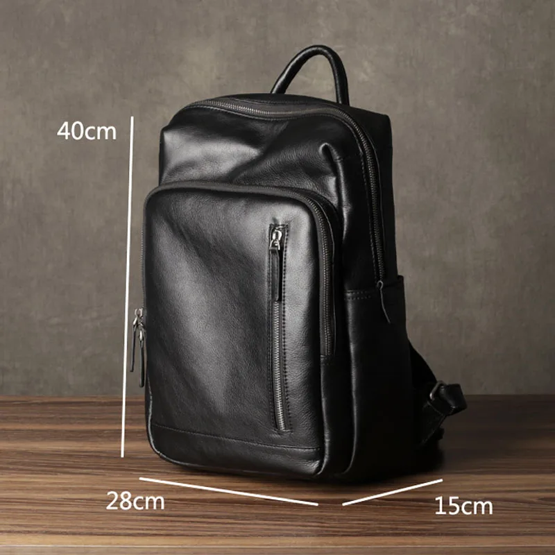 trend Casual Reisetasche Tasche Mode Aetoo Schicht Herren Schulter Erste Computer Leder Schwarzes Business x1Rzn8