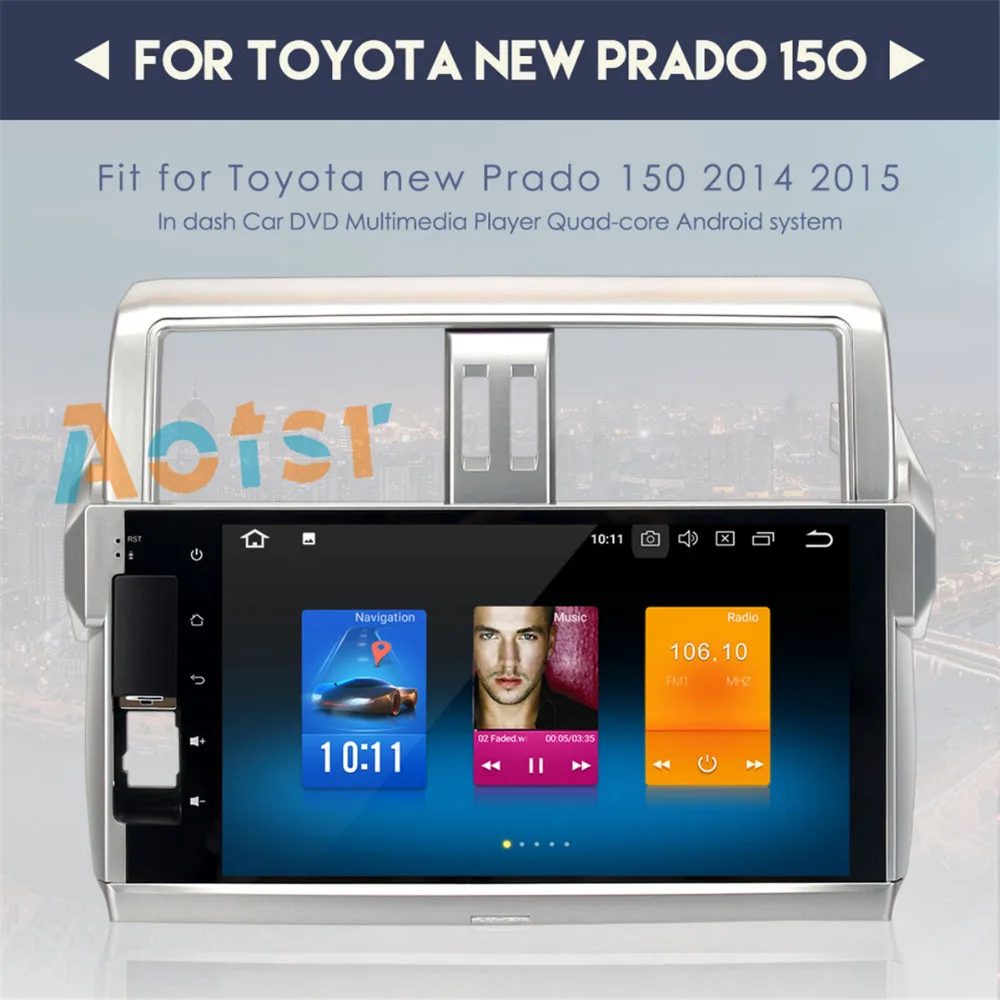 Perfect top quality 9"Android 8.0 Car GPS DVD Player for Toyota new Prado 150 2014 2015 with 4G+32G Octa Core Stereo Multimedia NAVI 0 Perfect top quality 9"Android 8.0 Car GPS DVD Player for Toyota new Prado 150 2014 2015 with 4G+32G Octa Core Stereo Multimedia NAVI 0