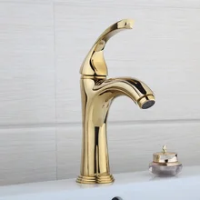 Ванная комната смеситель новый поток спрей Золотой Латунь Палуба Гора водопроводной воды Одной ручкой раковина torneira Cozinha смеситель
