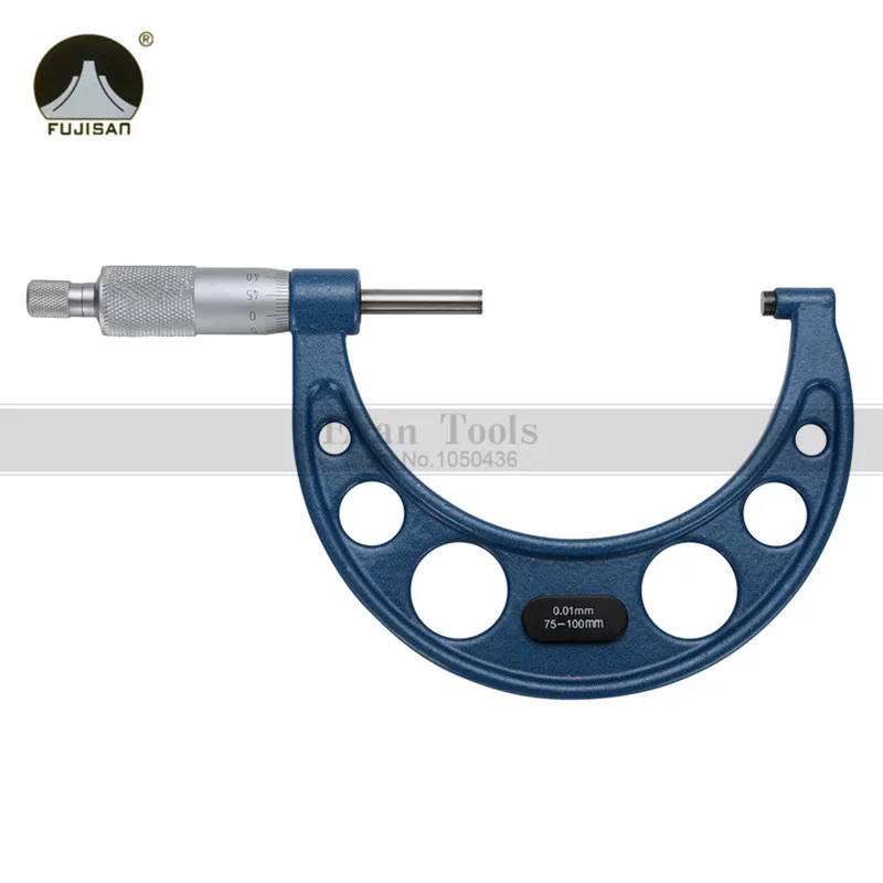 FUJISAN 0-25 мм/50 мм/75 мм/100 мм/0,01 Внешний Набор микрометров с твердосплавным наконечником метрический винтовой штангенциркуль 4 шт. измерительные инструменты