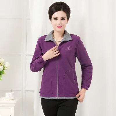 Осенняя Женская толстовка, Повседневная флисовая зимняя куртка размера плюс, Женская толстовка с капюшоном, женские спортивные костюмы, верхняя одежда, L-4XL - Цвет: Purple and Gray