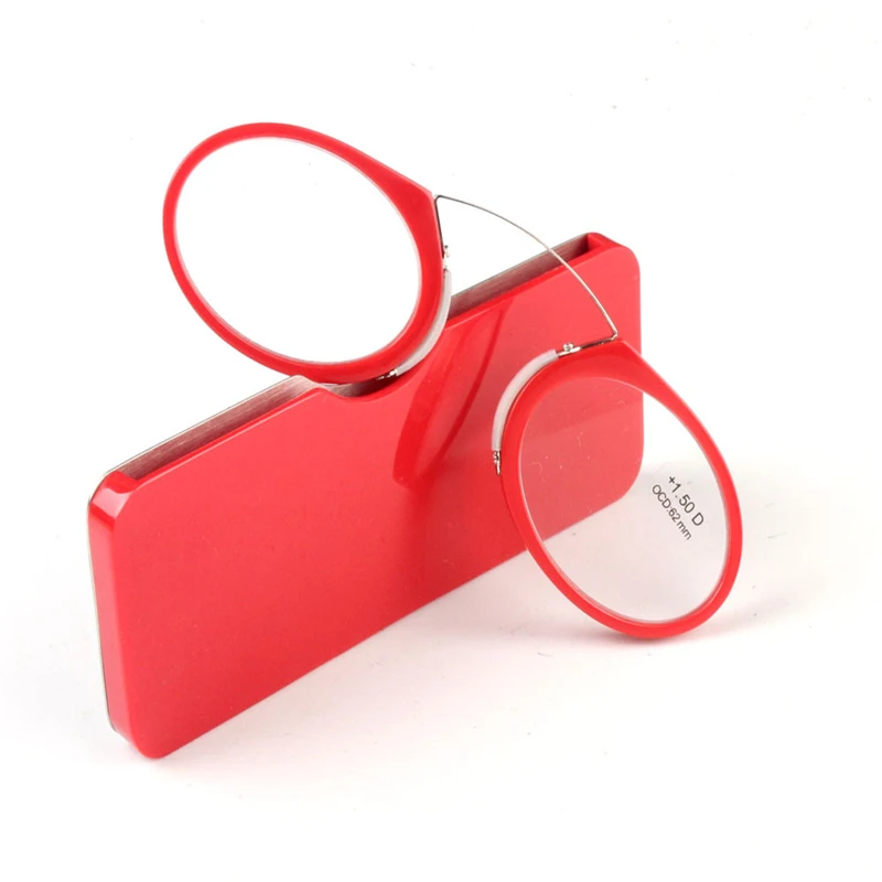 2017 Mini Nose Clip Red TR90 Reading Glasses Mens Women