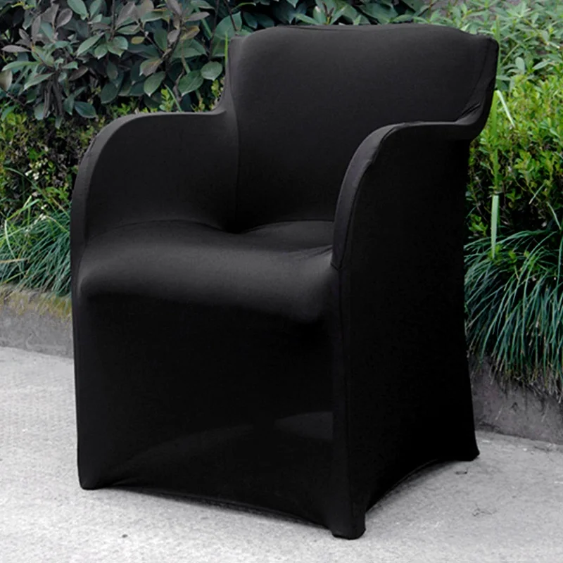 Чехлы для Amchairs чехлы для стульев чехол для кресла растягивающиеся нарукавники чехлы для стульев для свадьбы Вечерние гостиничные товары для дома 73*55 см - Цвет: Black