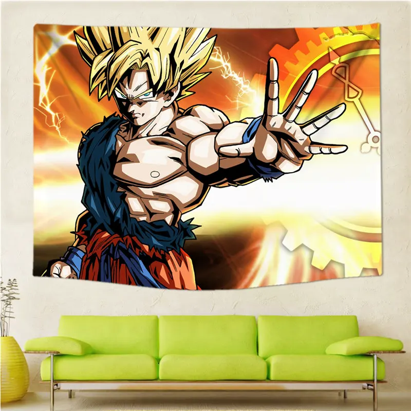 19 Японское аниме Dragon Ball настенный гобелен из полиэстера 200*150 см Декоративные Сон Гоку шторы из полиэстера длинная Настольная Крышка - Цвет: 19