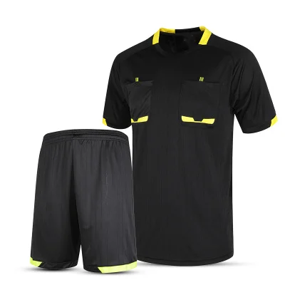 Футбольные наборы Survetement футбол комплект мужчины спортивный тренировочный костюм-Униформа professional Судейская форма на заказ - Цвет: black