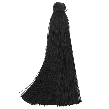 

20 PCS Black Artificial Silk Long Tassel Jewelery Accessory for DIY Bag and Car Ornaments, 8 cm Rayon Tassels Wholesale-10055666