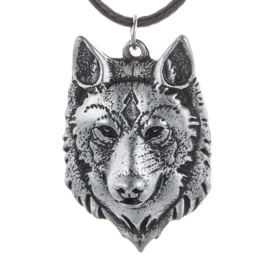 4043 Wolf Head Antique silver-0