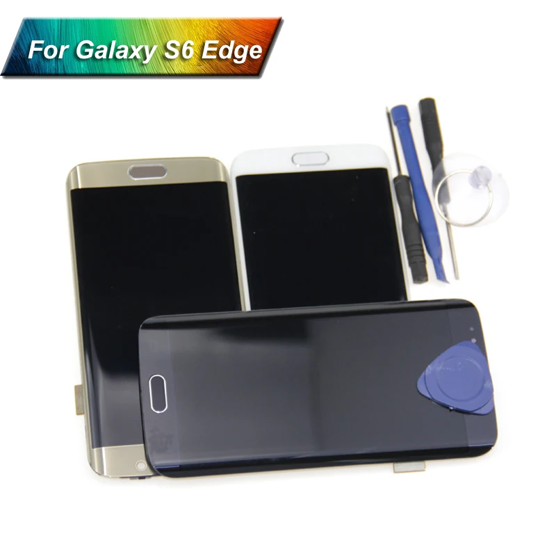 Высококачественный ЖК-дисплей для samsung Galaxy S6 Edge G925 G925F+ кодирующий преобразователь сенсорного экрана в сборе+ Инструменты