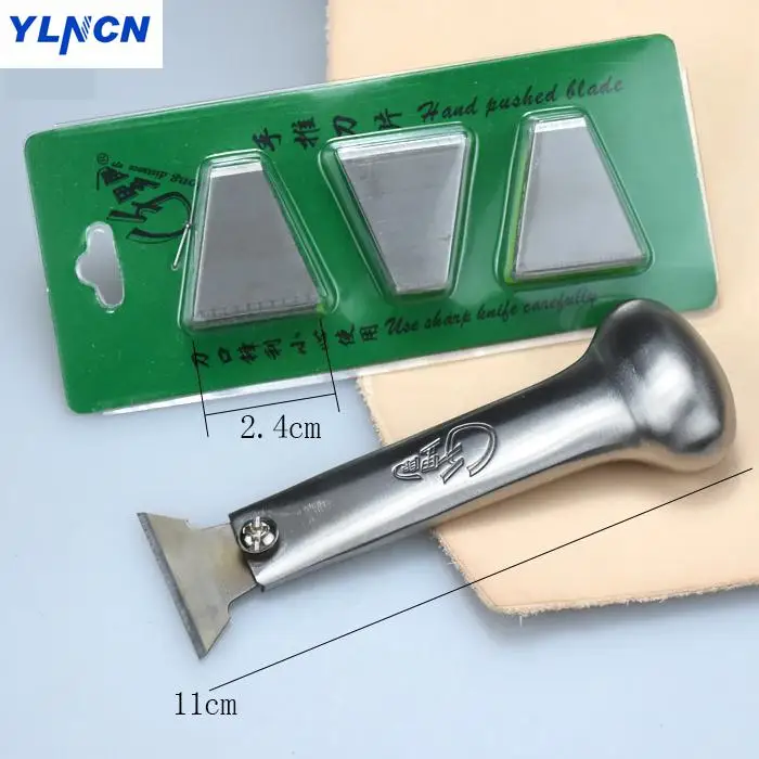 

Leather Push knife Cutting knife Diy hand-stitched leather art carving tools with 9pcs blade