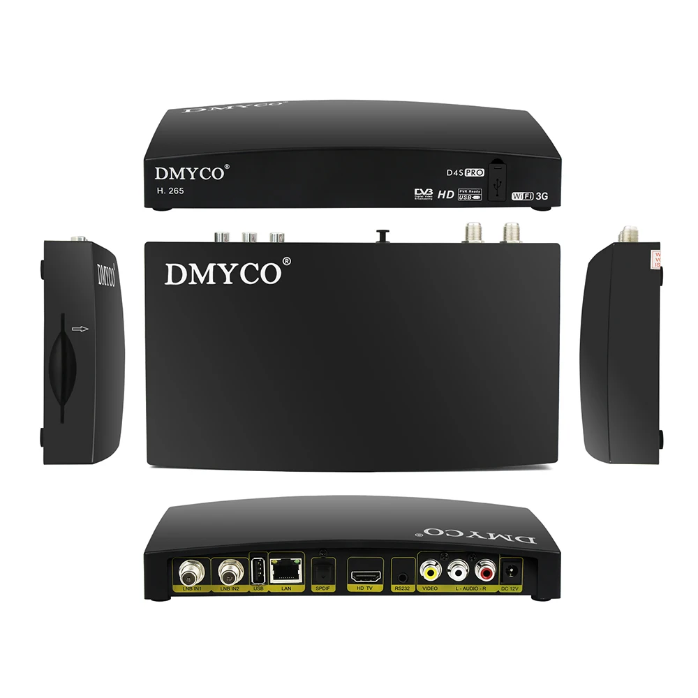 D4SPro спутниковый ресивер DVB-S2 Full 1080P ТВ-тюнер с USB wifi BissKey Newcamd Youtube Powervu 1 год Европа 7 кабельный сервер