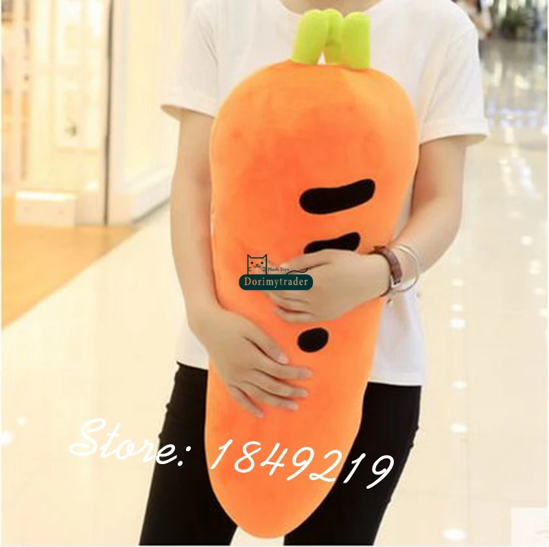 Dorimytrader Big 100cm Plush Soft Cartoon Simulated Carrot Pillow