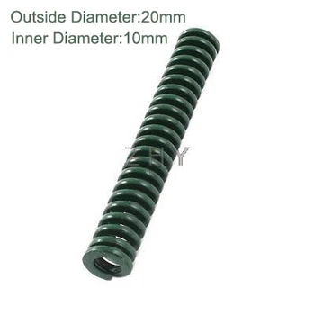 

TH 20mm OD 10mm ID 20mm 25mm 30mm 35mm 40mm 45mm Length Green Heavy Duty 65Mn Metal Spiral Stamping Compression Mould Die Spring