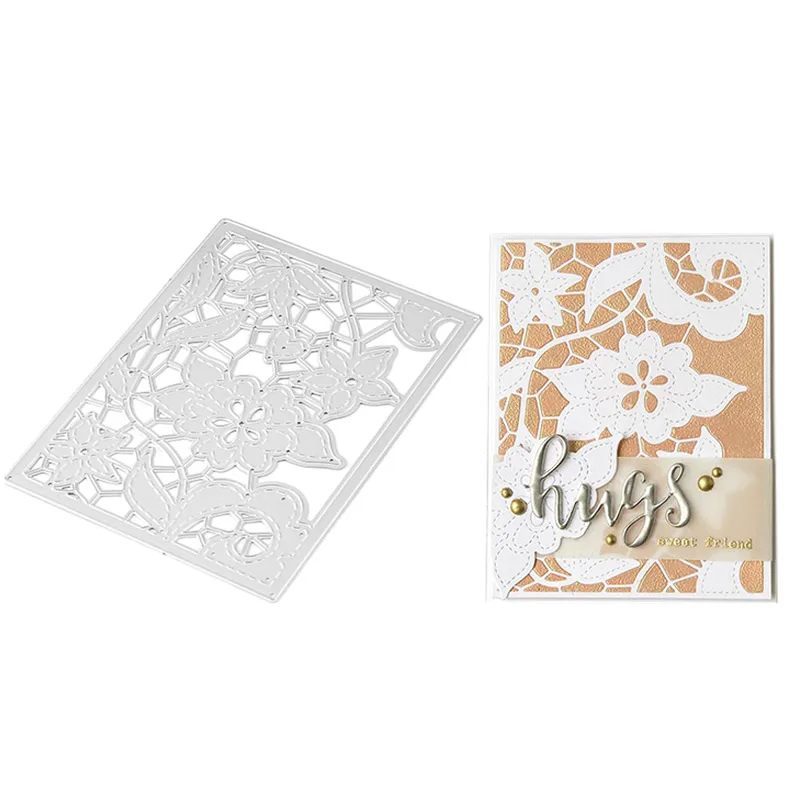 

Beautiful Flower Frame Metal Cutting Dies for Scrapbooking DIY Album Embossing Folder Paper Cards Maker Template Decor Stencils
