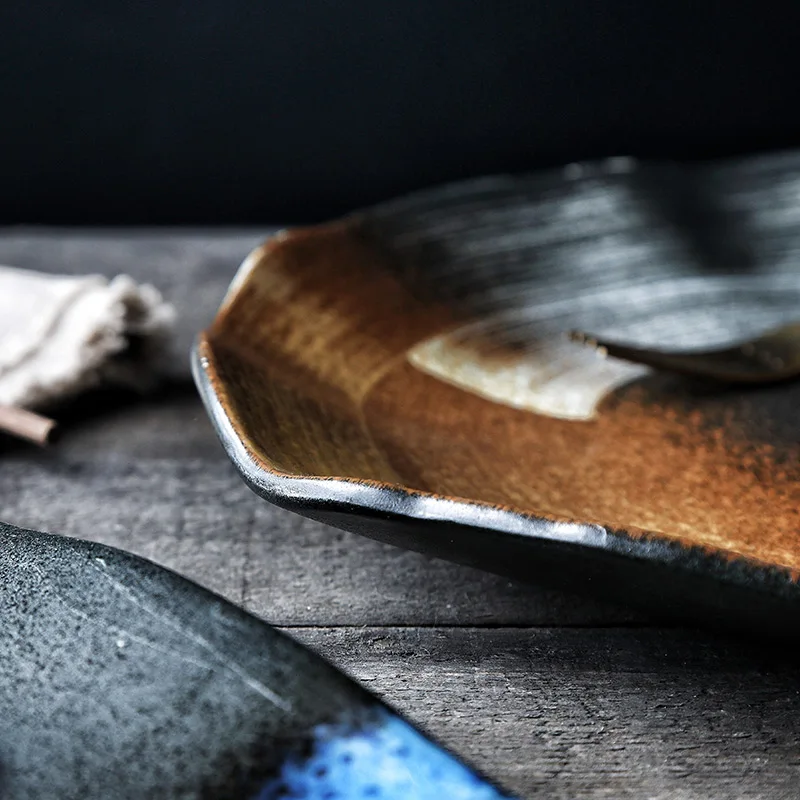 

Japanese Style Ceramic Hotel Restaurant Special Seafood Plate Platter Large Sushi Sashimi Dinner Plate