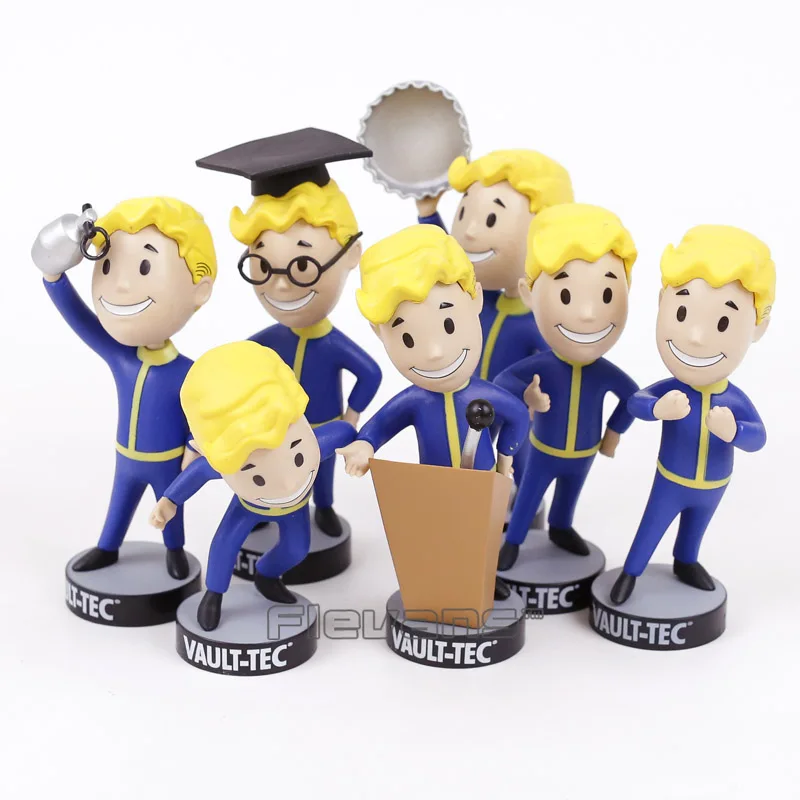 Коллекционные фигурки Fallout 4 Vault Boy ПВХ Фигурки с Bobble Head подарок для детей