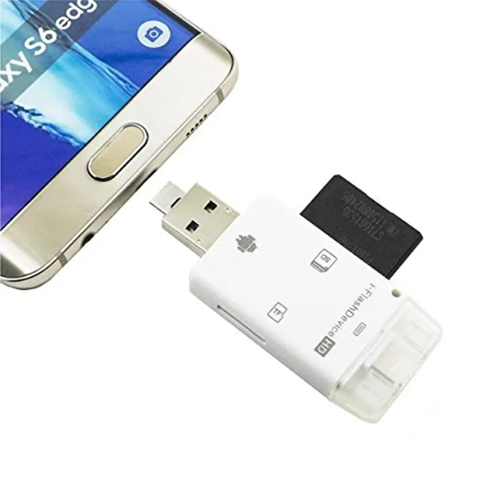 Кардридер 3 в 1 USB/Micro USB/освещение мини-считыватель карт SD/TF/Micro SD смарт-устройство чтения карт памяти для iPhone IOS Android