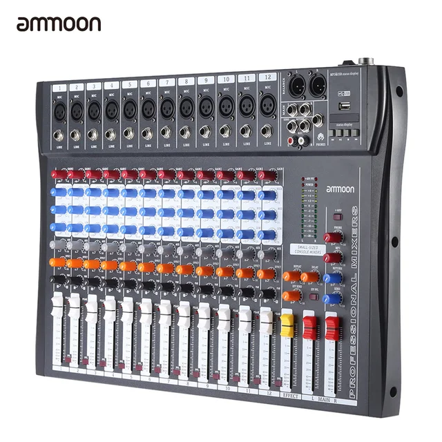 Ammoon-デジタルオーディオミキシングコンソール,8チャンネル