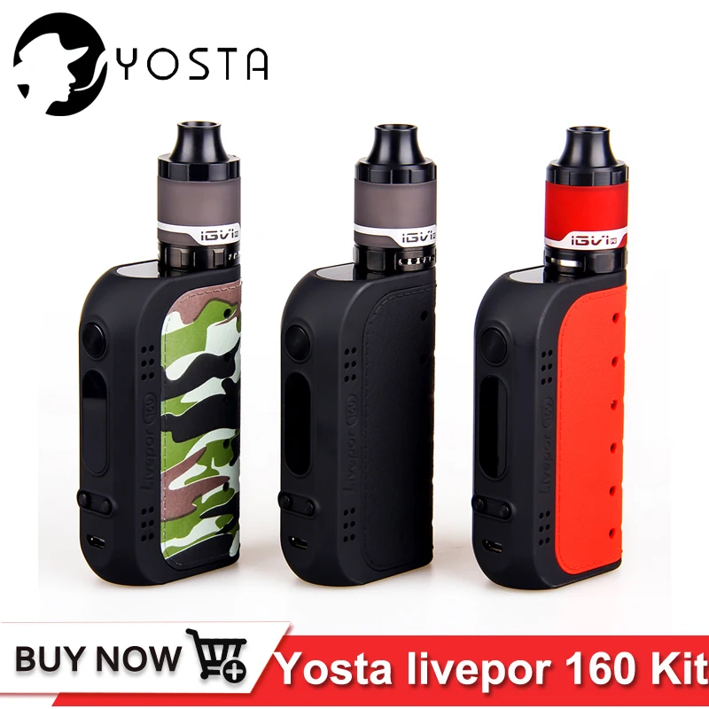 

Electronic Cigarette Original Yosta 160 Kit 160W Livepor Box MOD VW MECH TC TCR PTC Mode IGVI P2 Tank Sub-ohm Atomizer 4ml