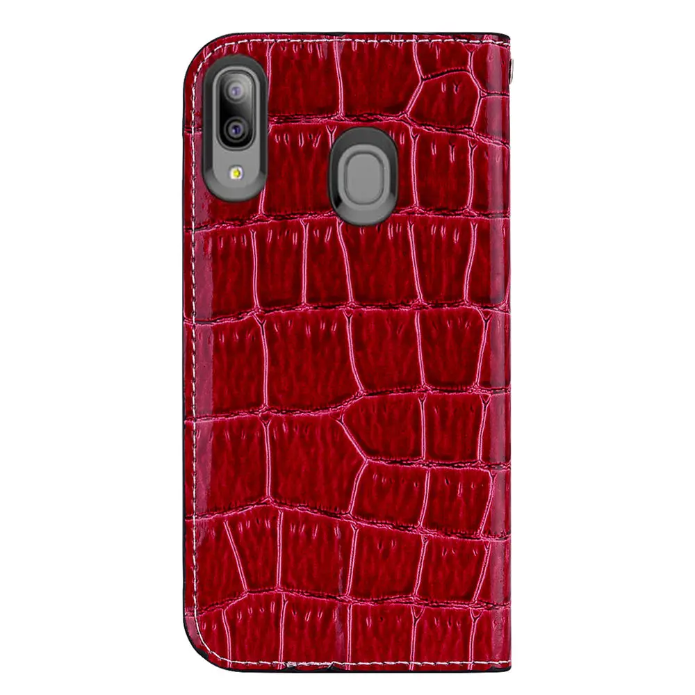 Для samsung Galaxy A20E Шикарный чехол-книжка samsung a20e A202F роскошный блестящий чехол-книжка из искусственной кожи аллигатора с подставкой