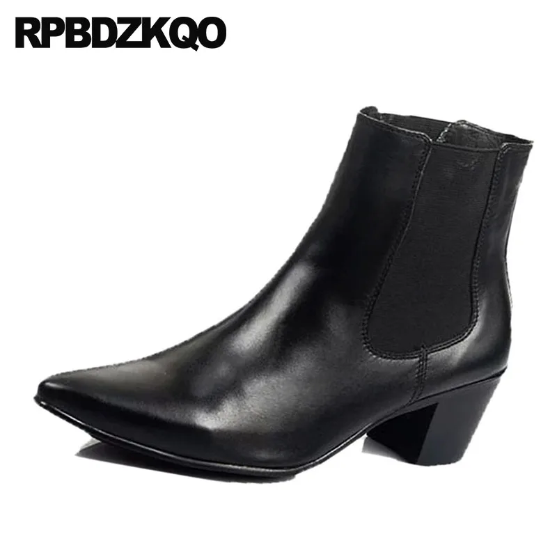 men's high heeled chelsea boots