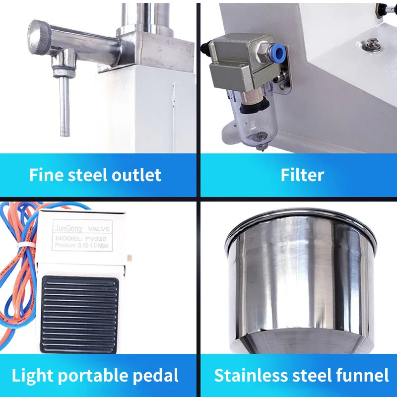 5~ 50 мл 10L пневматическая Вертикальная количественная маленькая машина для наполнения косметического шампуня, питьевой воды пчелы, с педалью