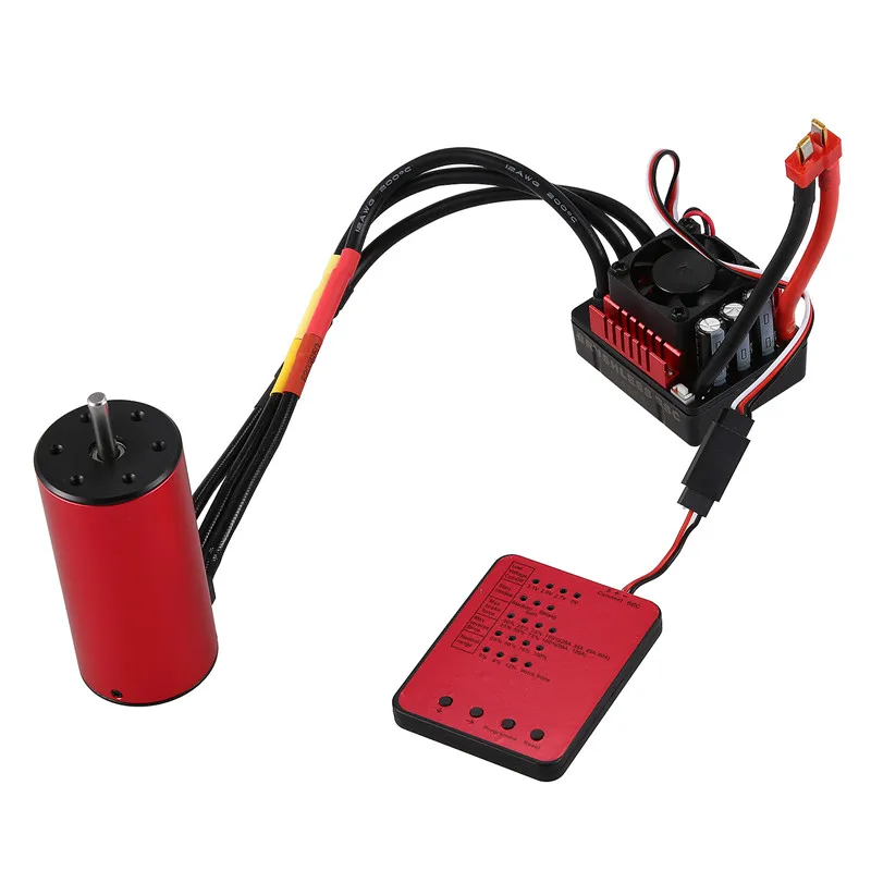 

SURPASS HOBBY S3674 2650KV S4 Poles ensorless Brushless Motor 120A Brushless ESC and Program Card Combo Set for 1/8 RC Car Truck