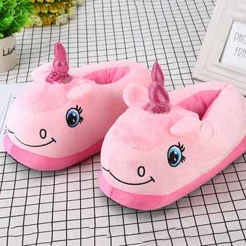 

STONE VILLAGE Free Size Winter New Creative Cartoon Cotton Slippers Thick Plush All-Inclusive Home Slippers Shoes Large Size 43
