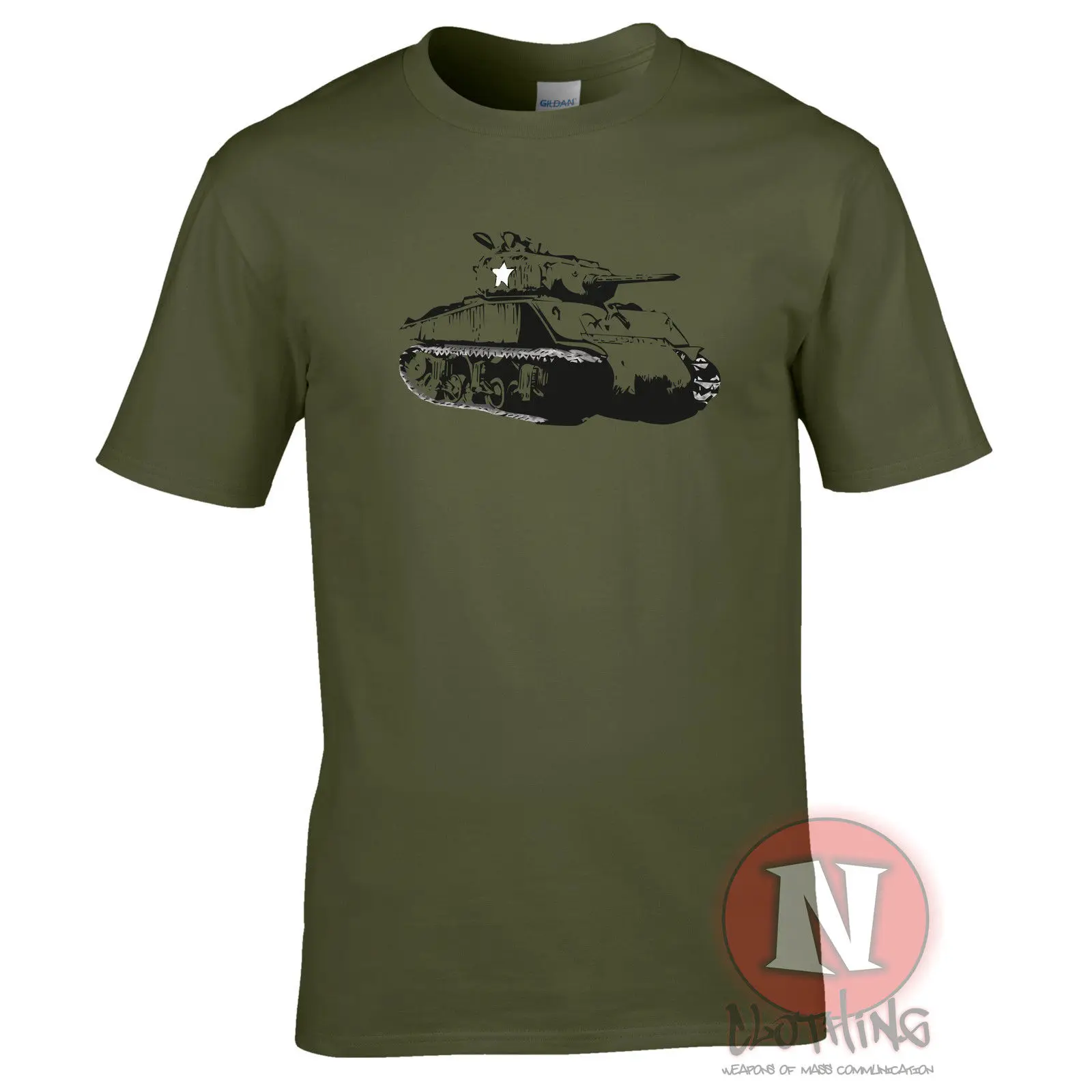Летняя хлопковая Футболка 2019 футболка M4 SHERMAN TANK WW2 с изображением сопутствующих
