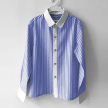 Рубашки с длинными рукавами для мальчиков и девочек; Детская школьная форма; деловая рубашка для мальчиков; высокое качество; Camisa Menino; Детские деловые блузки; 50