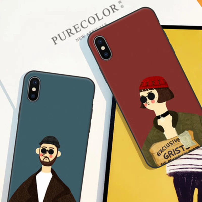 5 8 дюйма Чехол для iphone XS мягкий чехол телефона с мультипликационным принтом iphoneXS