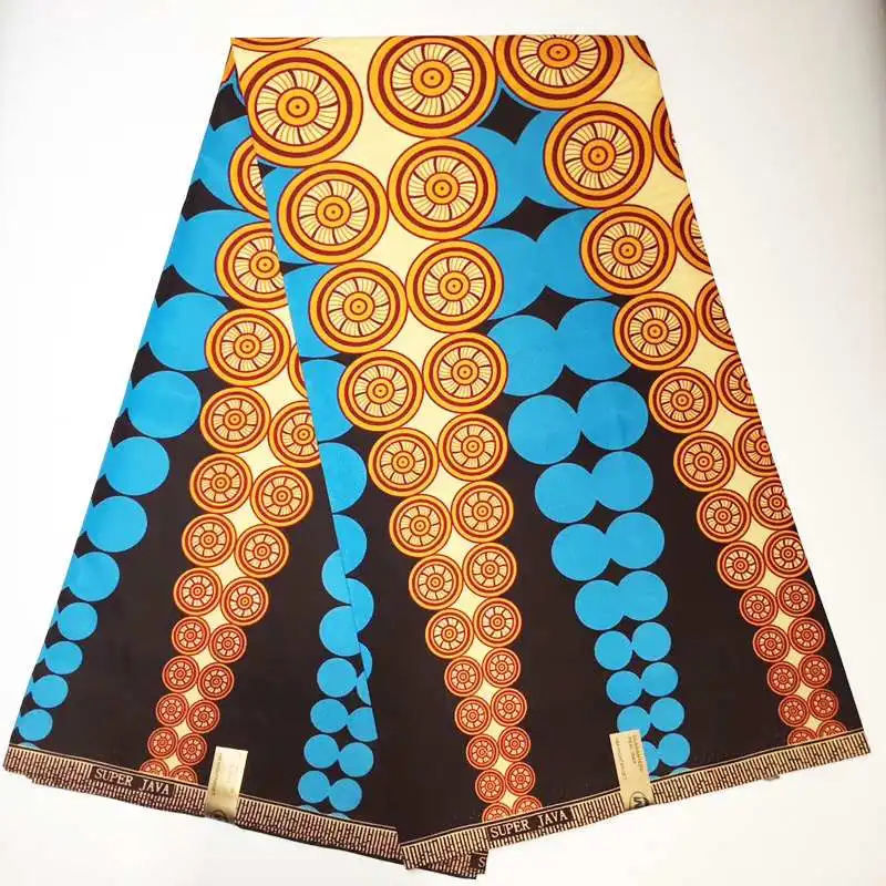 Ghana kente дизайнерская парафинированная ткань с кружевом печать ткани Анкары новые восковые принты полиэстер воск для женщин платья для вечеринок 6 ярдов/партия - Цвет: as picture