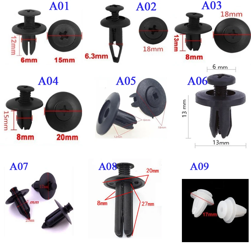 Buy 100Pcs Universal Auto Fastener Car Door bumper