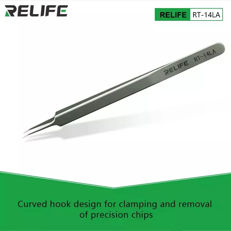 

RELIFE stainless steel Bent/Sharp Point precision tweezers for mobile phone chip repair
