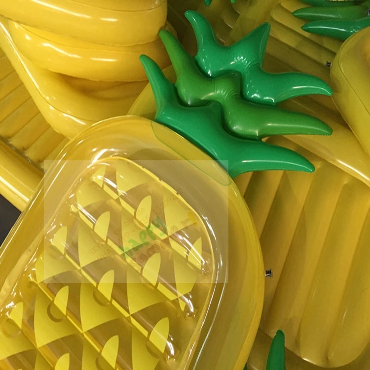 2187 Pas Cher Plage Piscine Ananas Radeau Salon Lit Gonflable Ananas Flottant Air Matelas Piscine Ananas Flotteur Deau Dans Anneaux De Natation