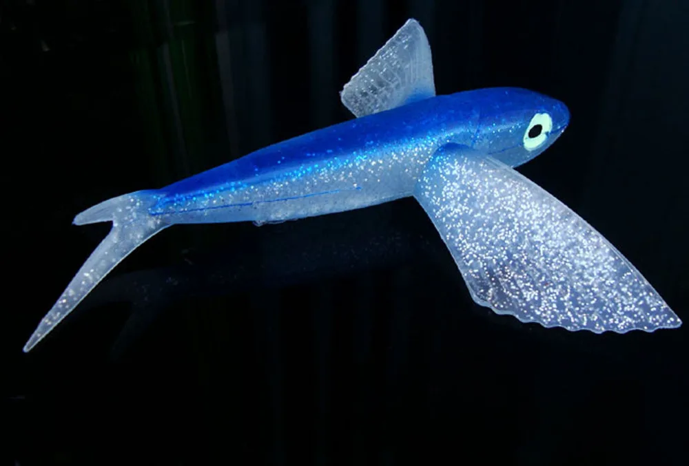 3PCS Soft Big wings Flying fish Fishing Rubber Lures Lure Bait 125g