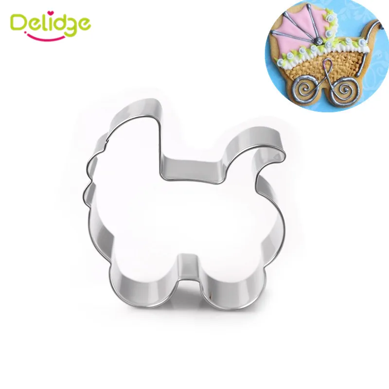 

Delidge 1pc Stainless Steel Baby Stroller Cookie Cutter Pastry Biscuit Baking Mold Fondant Wedding Cake Decorating Tools
