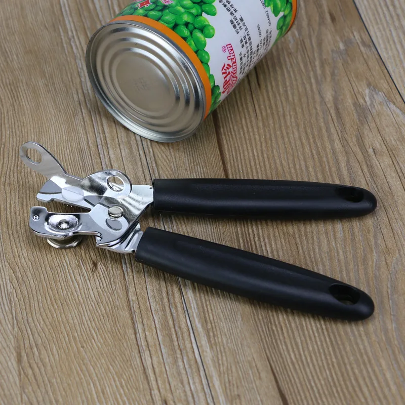 Can opener stainless steel Knife plastic handle Heavy Duty Chrome Can