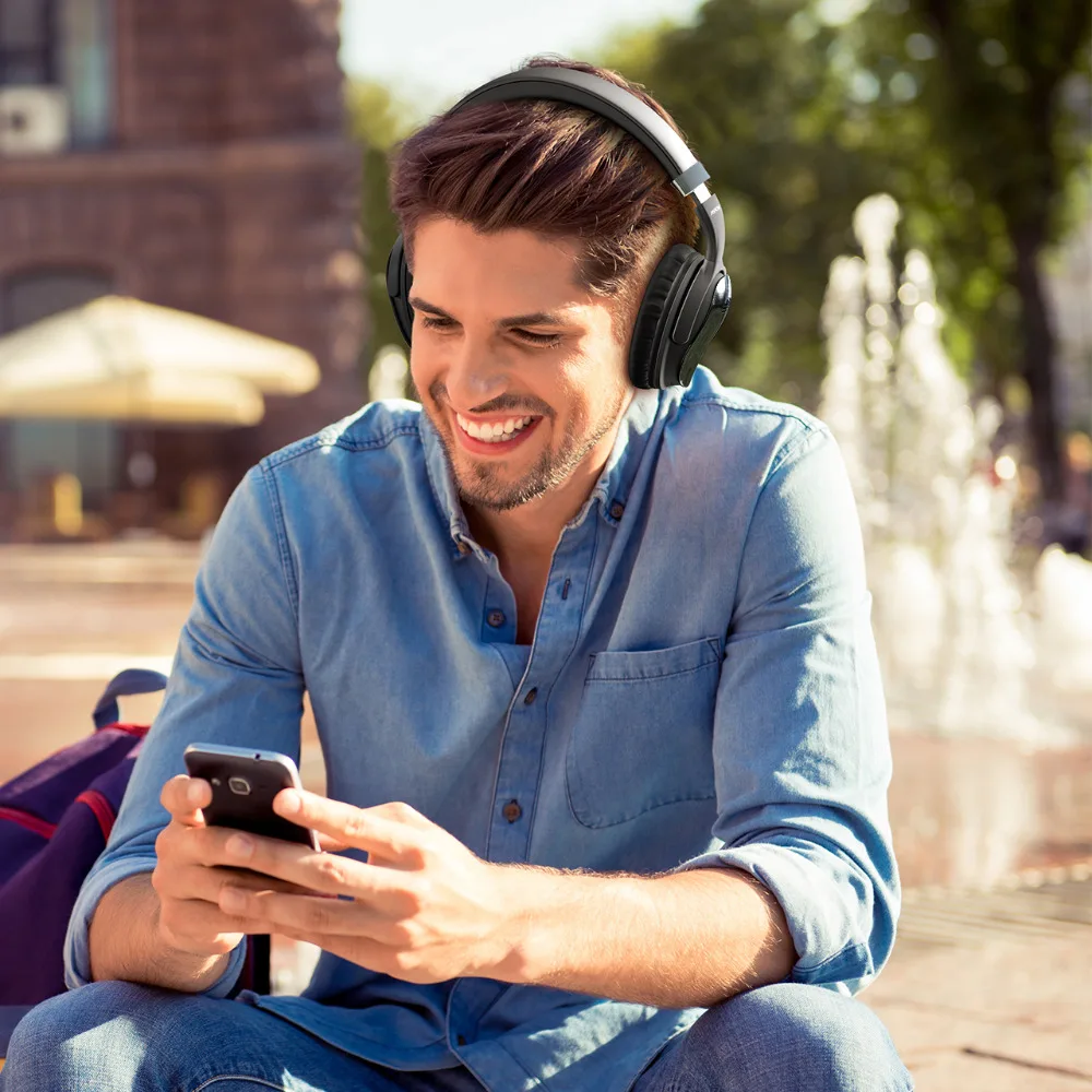 Original Mpow H5 2nd generación ANC inalámbrico Bluetooth auriculares con cable/inalámbrico con micrófono bolsa para PC iPhone Huawei xiaomi - 5