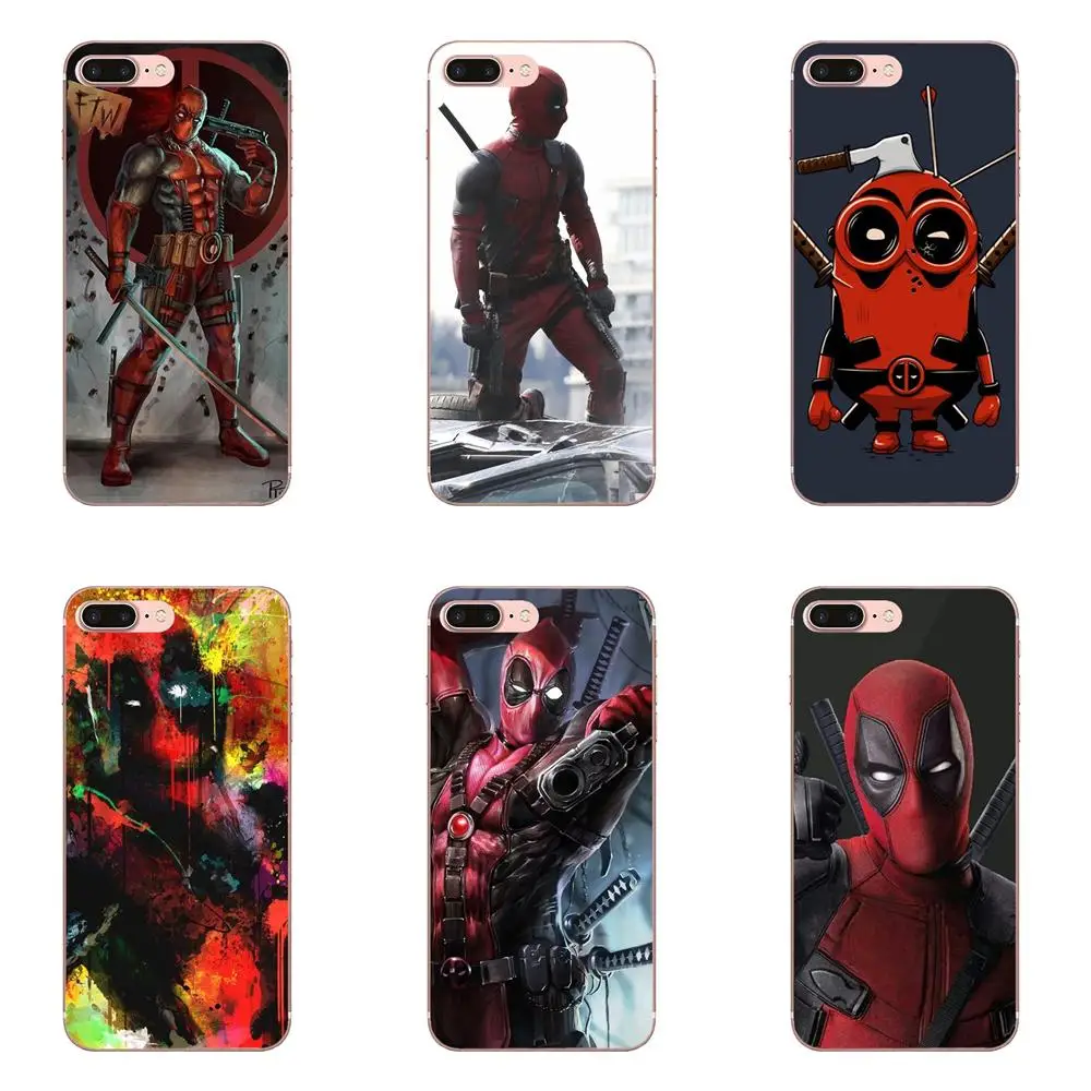 

For Apple iPhone 4 4S 5 5C 5S SE 6 6S 7 8 Plus X XS Max XR Soft Silicone TPU Transparent Capa Case Marvel Hero Deadpool