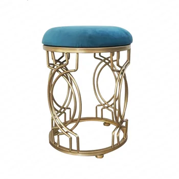 

Household Iron Stool Stainless Steel Bar Stool Dining Table Stool Bedroom Makeup Stool Living Room Shoe Bench Chair Stool