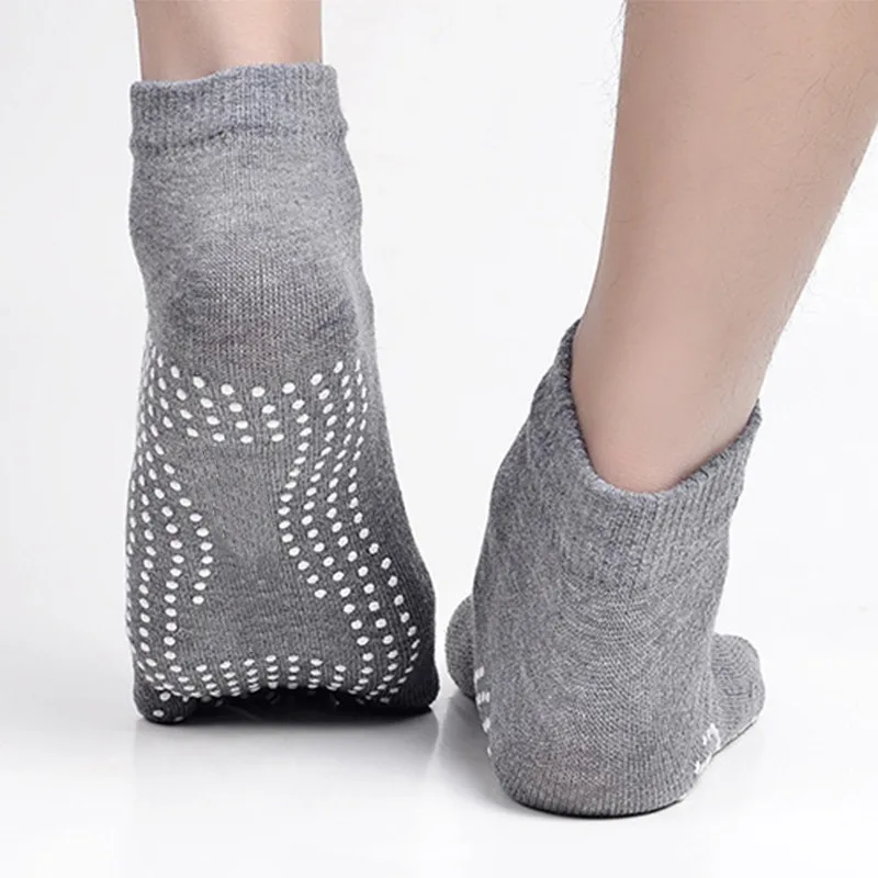 Outdoor Sports Fitness Socks Five-toe Anti-skid Breathable Climbing Camping Hiking Running Cycling Yoga Men Socks Black Gray