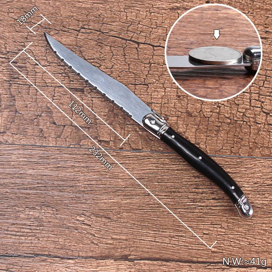 Black dinnerware set Laguiole (4)