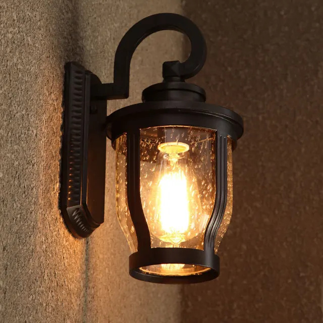 Us 89 0 Retro Outdoor Lighting Waterproof Lamps Garden Wall 110v 220v Lights European American Park Hotel Raindrop Lamp In Solar