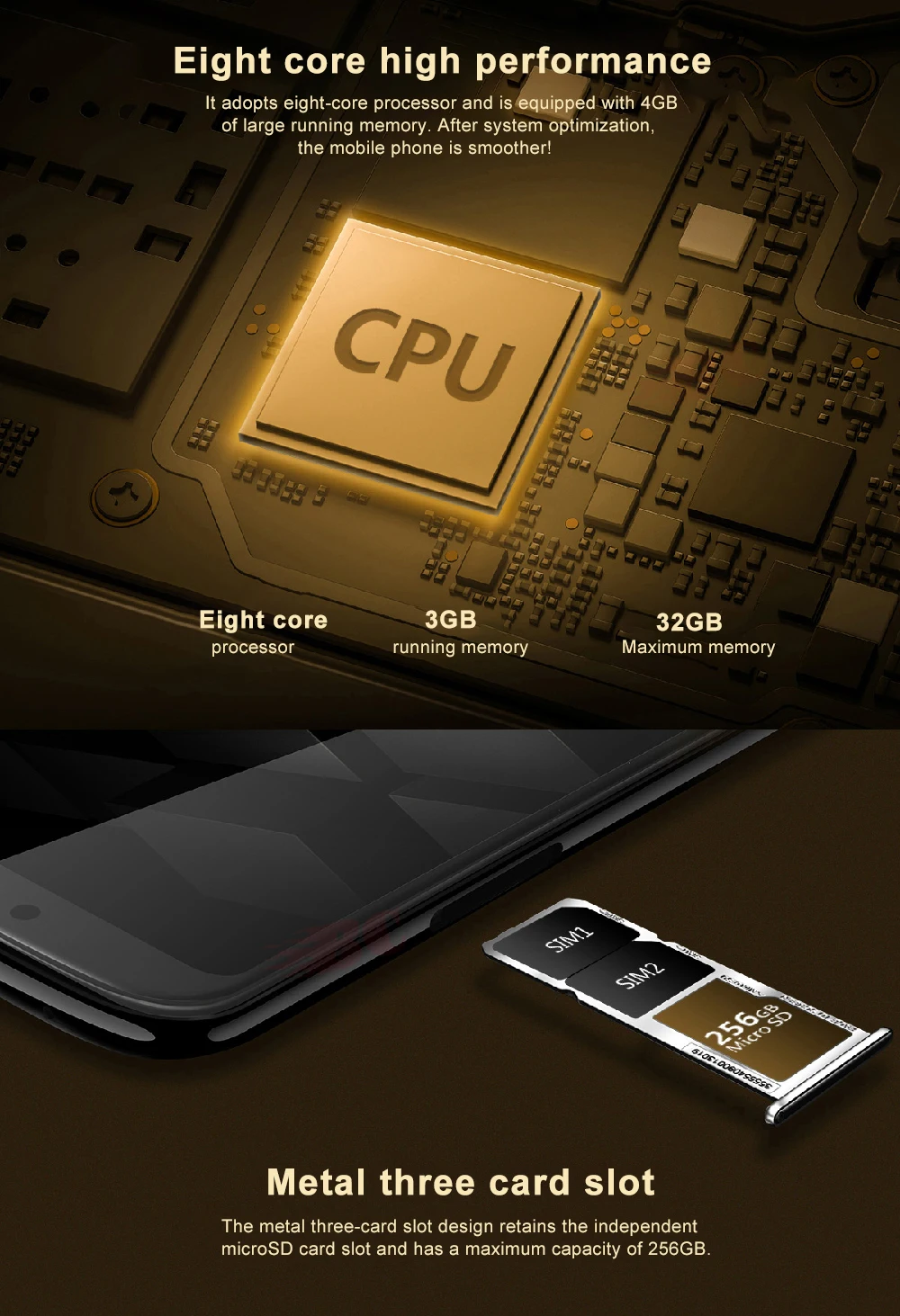 Оригинальный мото E5 плюс 6,0 дюймов 4 ГБ Оперативная память 64 ГБ Встроенная память двойная камера LTE Восьмиядерный Snapdragon 430 1,4 ГГц Зуй 3,5 5000 мАч