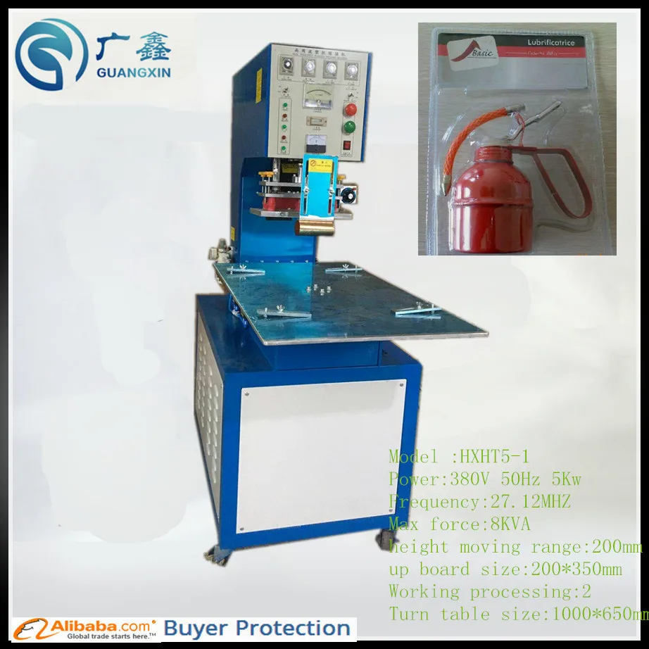 

XHT5-1 semi automatic high frequency pvc blister packing machine
