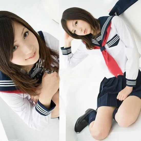 Long Sleeve Japanese Girls School Uniform Students Suit Campus Student